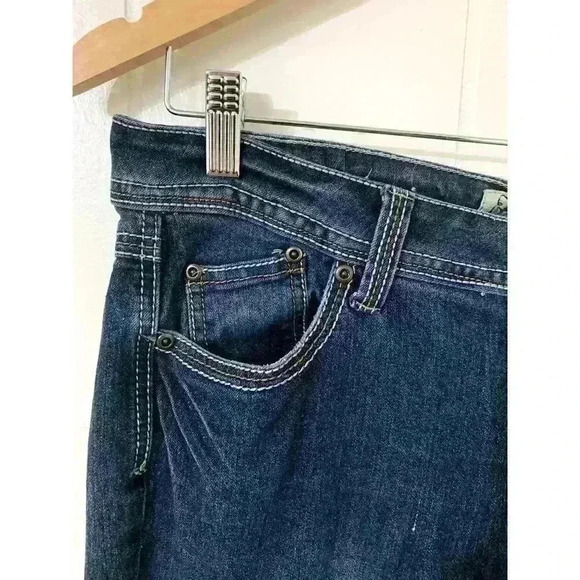 Earl Women Embroidered Embellished Strait jeans Size 12 Raw hem Rodeo Rockabilly - Picture 5 of 12